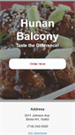 Mobile Screenshot of hunanbalconybronx.com